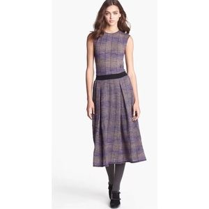 Tory Burch Purple Plaid Maxi Dress